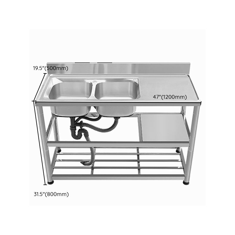 Modern Style Kitchen Sink All-in-one Stainless Steel Kitchen Sink with Drain Assembly