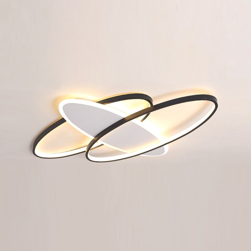 Plafonnier géométrique en métal plafonnier LED moderne pour salon