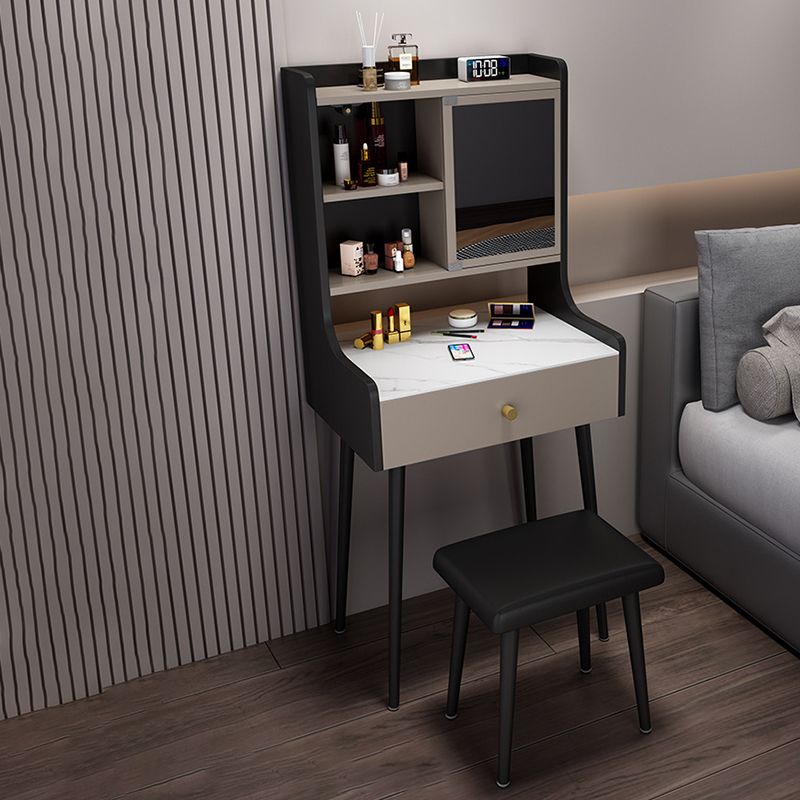 Makeup Table with 1 Drawers and Mirror 17.12" Wide Vanity Tables
