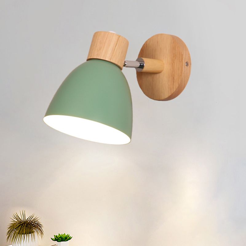 Modern Wood/Metallic Wall Light Polish Finish Lighting for Living Room