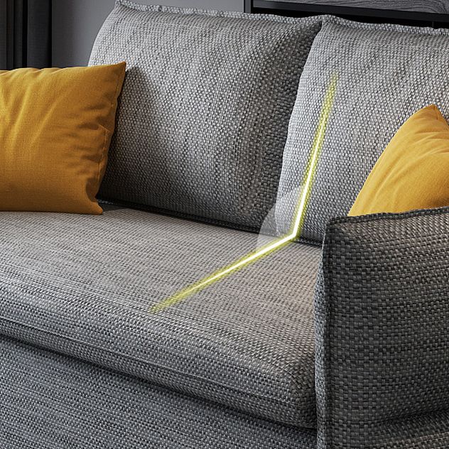 Scandinavian Futon Sleeper Sofa Pillow Back Futon and Mattress with Storage