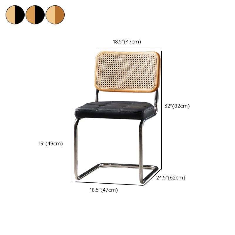 Contemporary Office Chair No Wheels Low Back Desk Chair without Arm