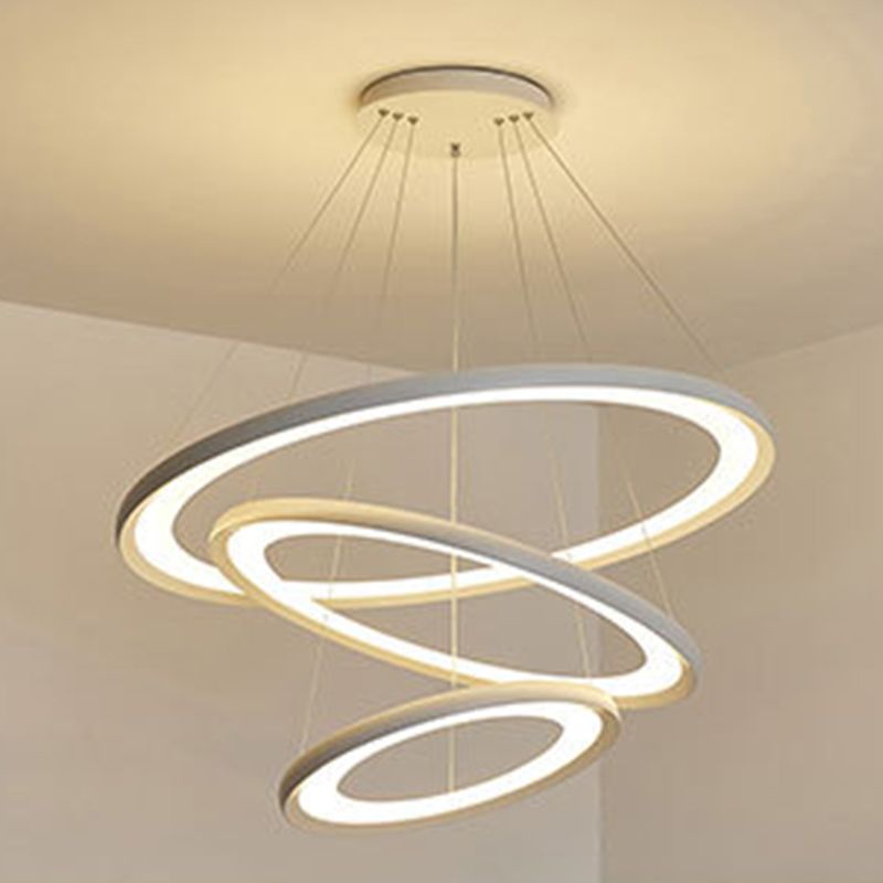 Round Hanging Light Kit Modern Style Metal Multi Lights Hanging Ceiling Lights