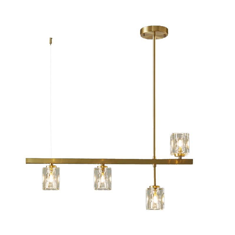 Contemporary 4/5/6-Light Golden Kitchen Island Lighting LED Ceiling Light