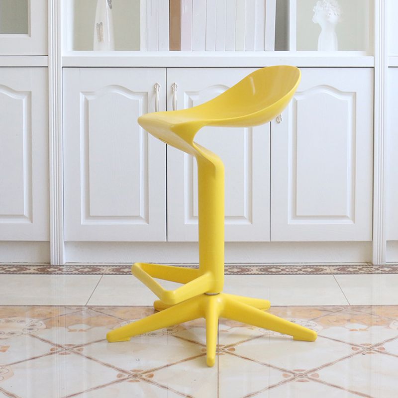 Indoor Modern Plastic Barstool Rotating Lifting Colorful Bar Stool