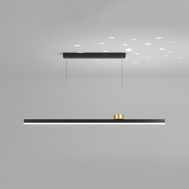 Dining Room LED Island Light Modern Style Kitchen Bar Rectangle Pendant Lamp