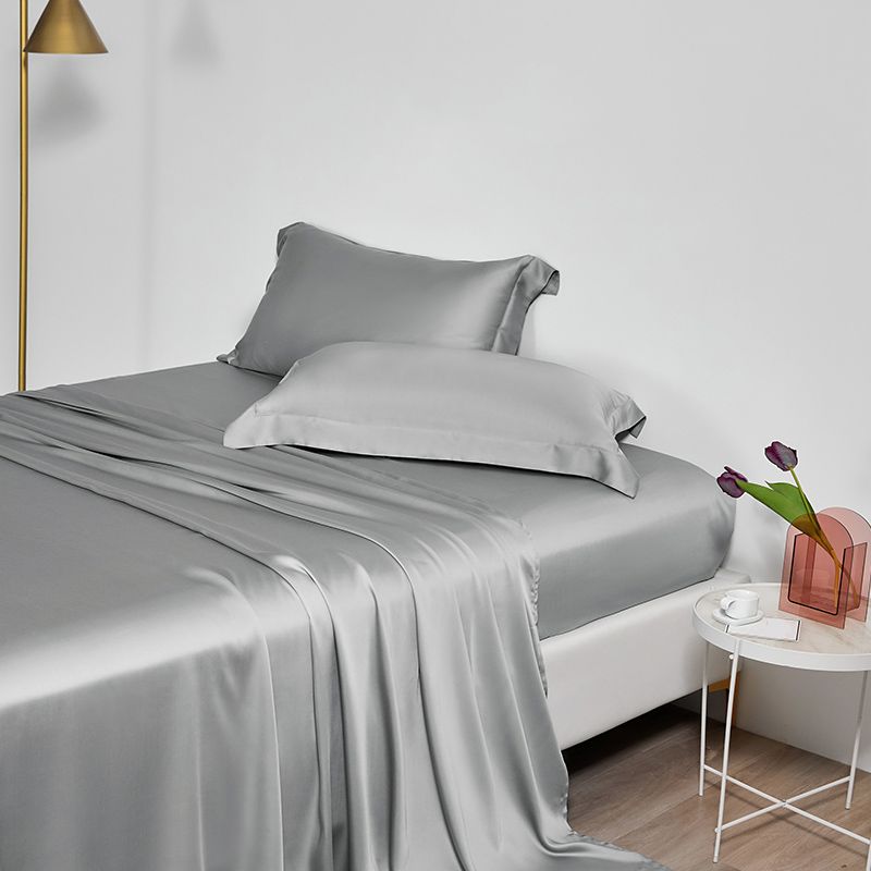Modern Bed Sheet Solid Color Breathable Skin-friendly Ben Sheet Set