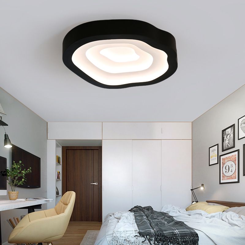Cloud Acrylic Flushmount Contemporary LED Black/Yellow/Blue Ceiling Light Fixture in Warm/White Light/Third Gear