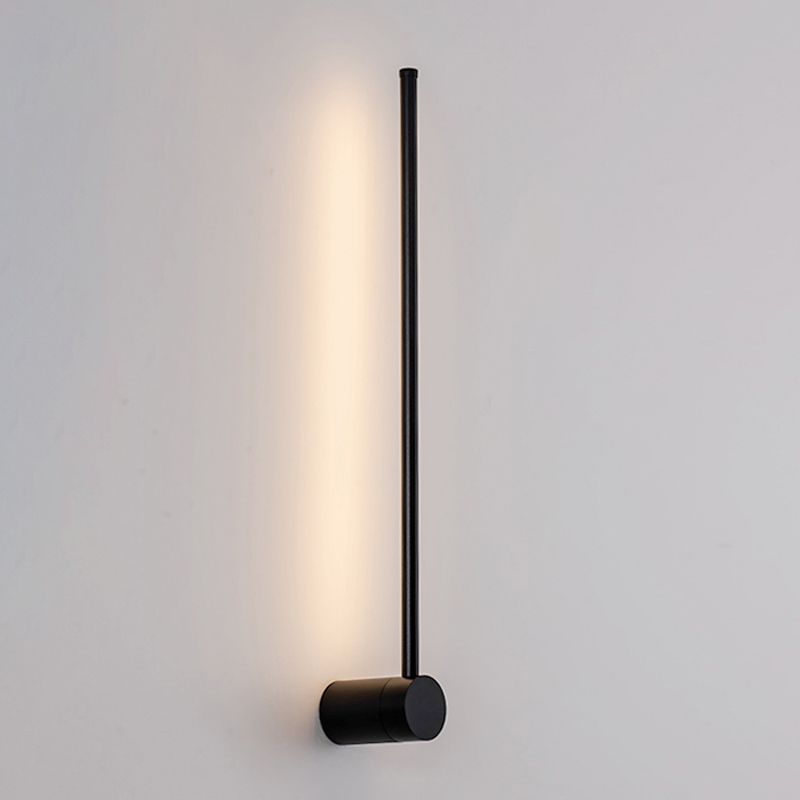 Modern LED Metal Wall Sconce Linear Shape Wall Light with Silicone Shade for Bedroom