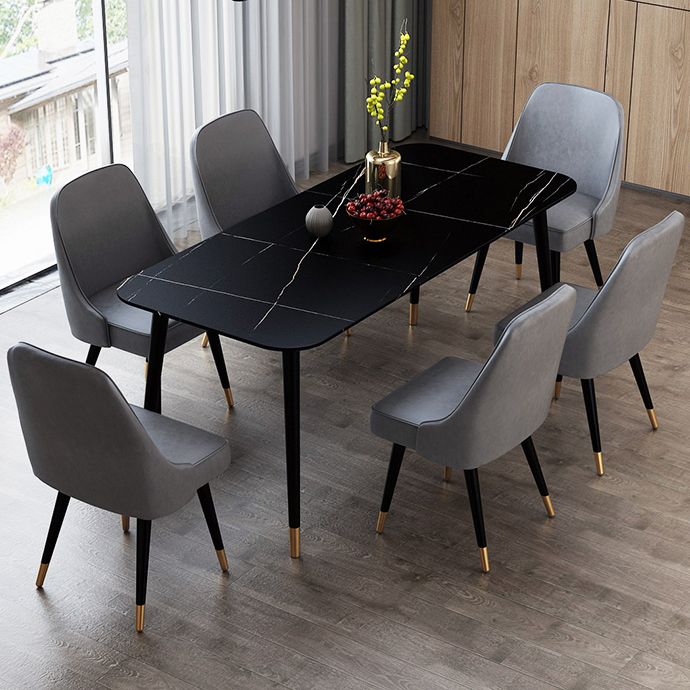Stone Top Dining Table Contemporary Dining Table with 4 Legs