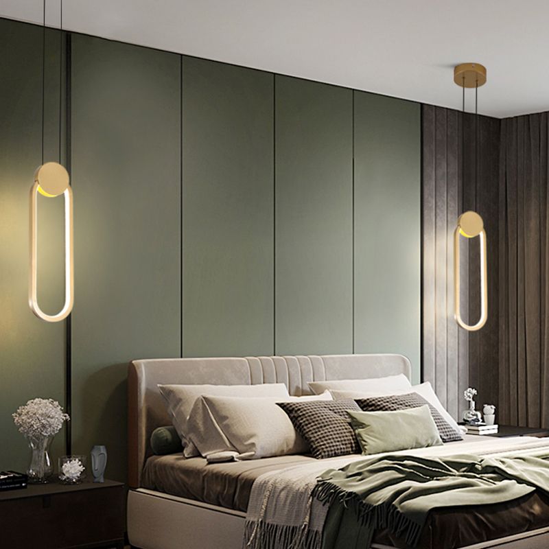 Simplicity Linear Hanging Light Kit Aluminum 1-Light Ceiling Light for Dining Room