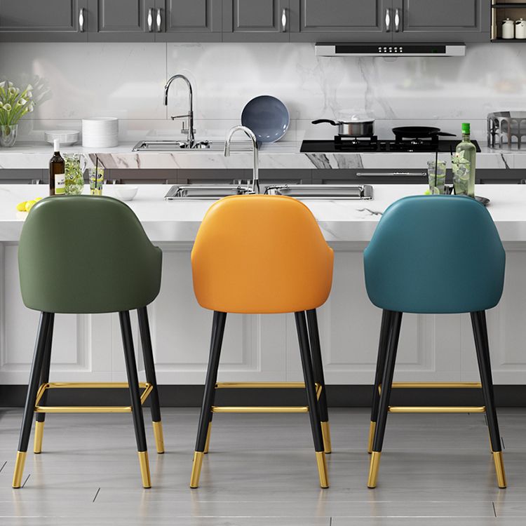 Scandinavian Home Armed Stool Matte Finish Upholstered Bar Stools