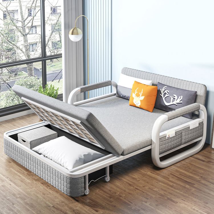 Pillow Included Sofa Futon Cushion Back Round Arms Sleeper Sofa