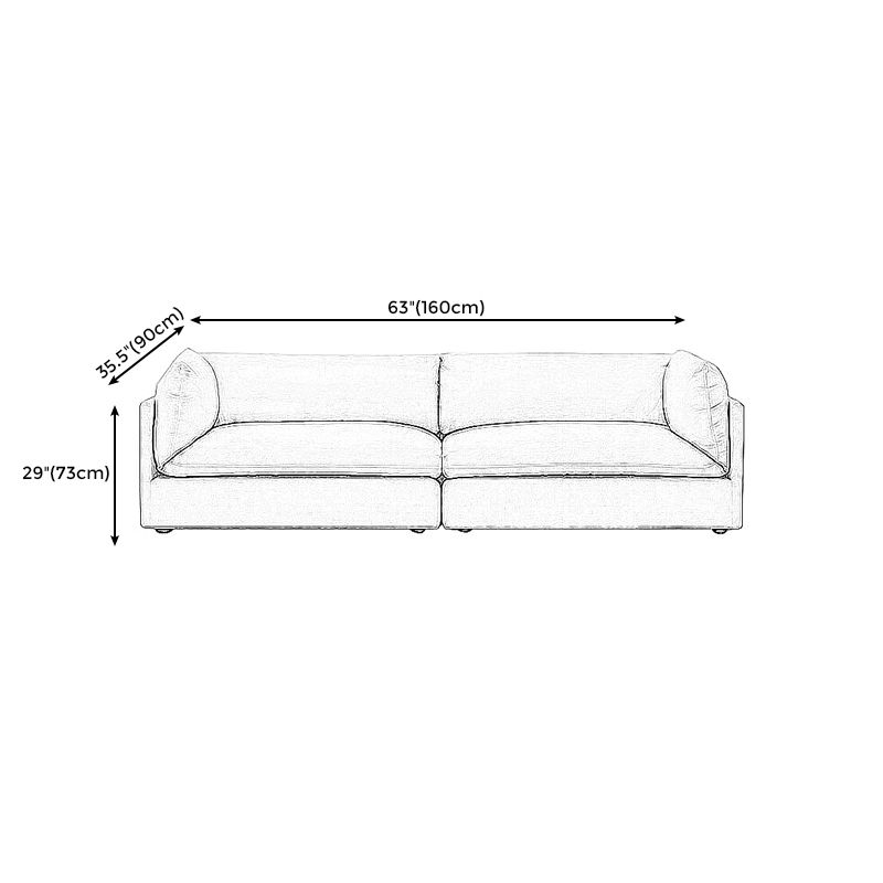 Modern linnen smokingstandarm standaard bank met slipcovered voor woonkamer, appartement
