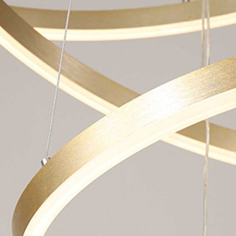 Creative Multi-layer Ceiling Hanging Light Fixture with Metal Shade for Drawing Room