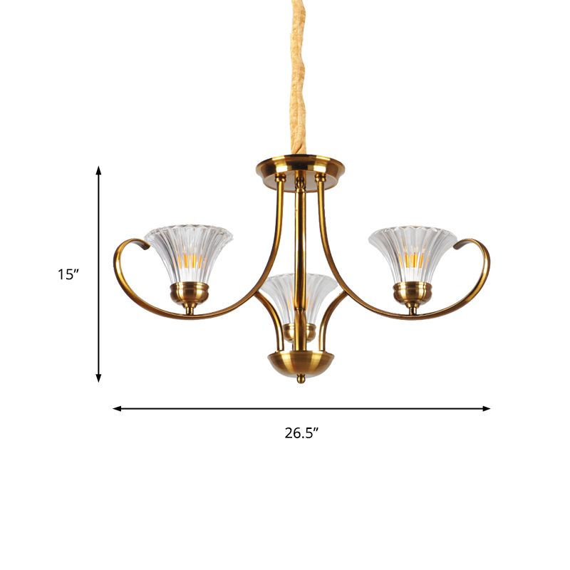 Brass 3/6 lumières lustre luminaire