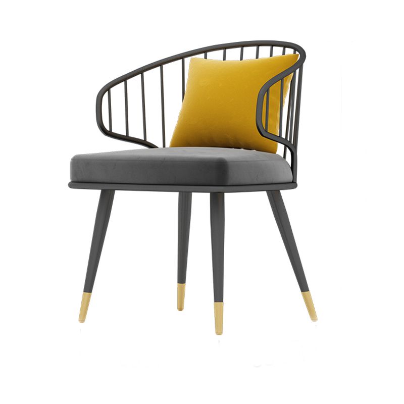 Industrial Kitchen Dining Armchair Windsor Back Side Chair in Black