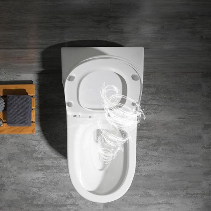 Contemporary Siphon Jet Flush Toilet White Urine Toilet with Seat for Bathroom