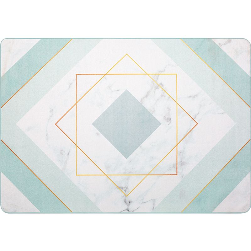 Glam Geometric Print Rug Multicolor Contemporary Rug Polypropylene Machine Wash Anti-Slip Pet Friendly Rug for Home