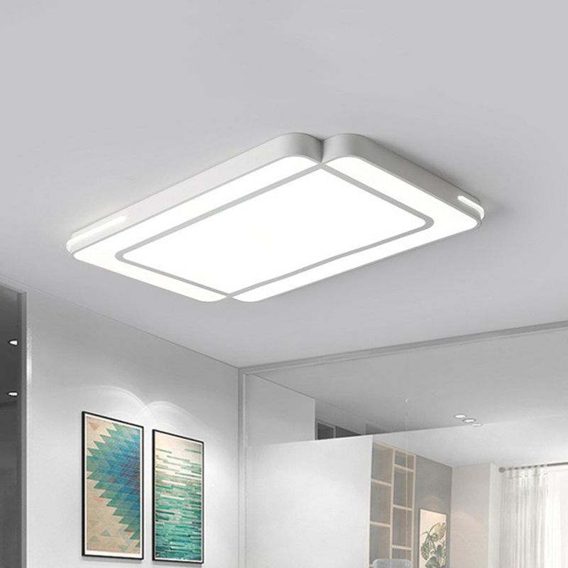 Geometrical Acrylic LED Flush Mount Light Simplicity White Flush Mount Ceiling Light