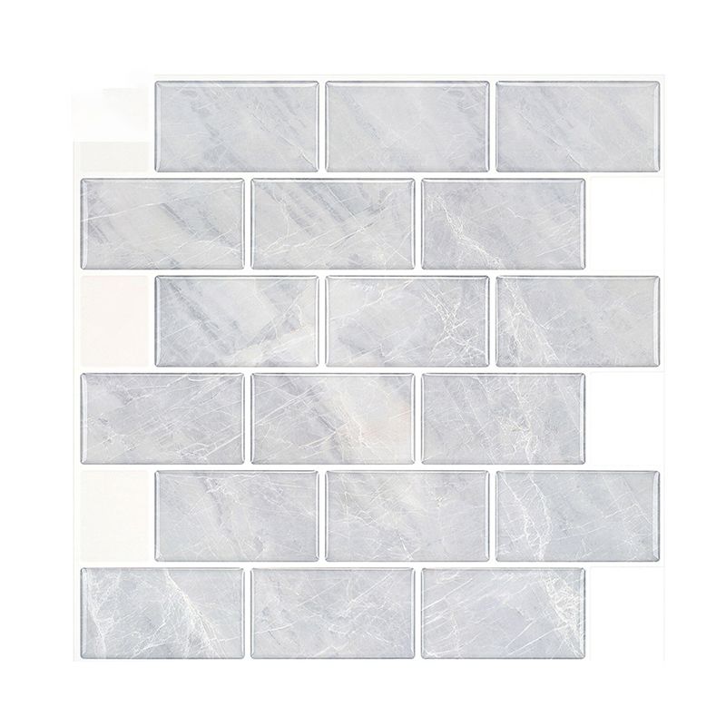 Country Brick Wallpaper Panel Set Grey Stick On Wall Decor for Living Room, Removable