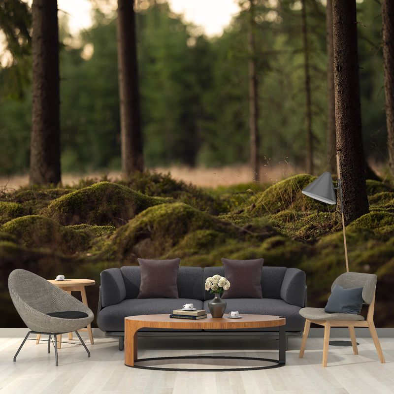 Bright Color Moss Painting Mural Decal Modern Stain-Proof Wall Covering