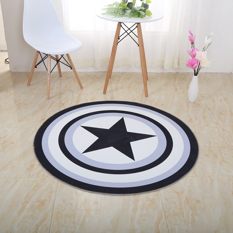 Yellow Modern Rug Polyester Sunflower Rug Washable Area Rug for Home Decor