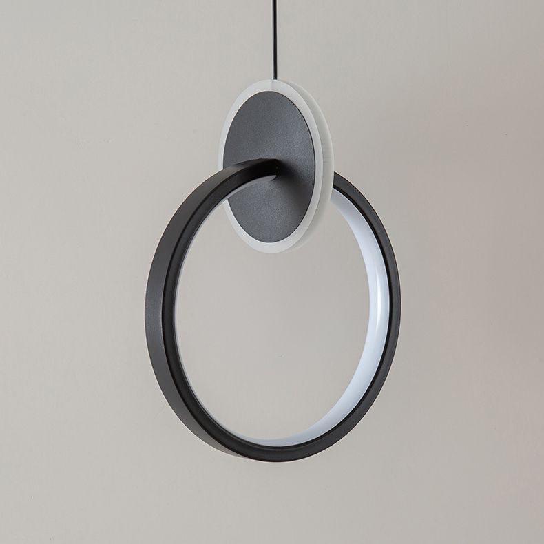 Eigentijdse stijl geometrie vorm hanglampen metalen hangende lampen in zwart
