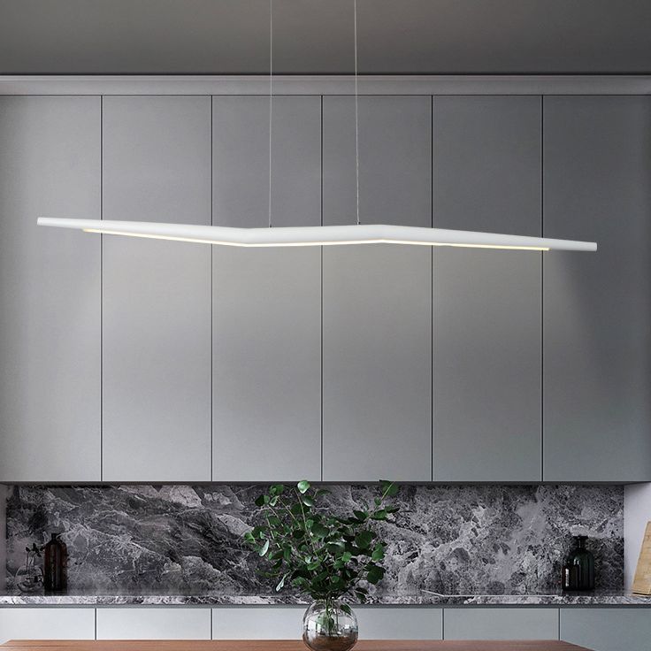 Twig Shaped Metal Ceiling Lamp Minimalistic LED Island Light Fixture for Restaurant