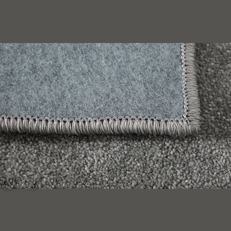 Brown Area Carpet Pure Color Polyester Area Rug Easy Care Washable Rug for Living Room