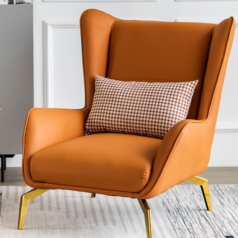 Solid Color Flared Arms Chair Basic Four Legs Chair for Living Room/Bedroom