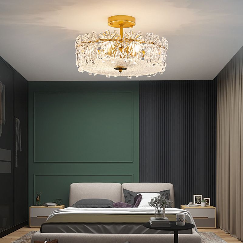 Nordic Ceiling Light Creative Glass Flush Mount Light Fixture for Bedroom