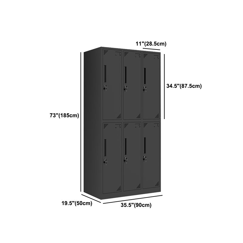 Black Steel Wardrobe Armoire Contemporary Hinged Wardrobe Cabinet