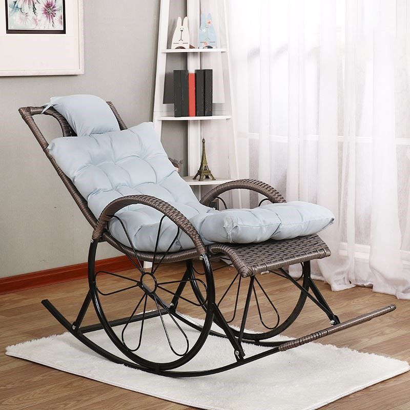 Living Room Leisure Iron Base Lazy Chair Family Single Rocking Chair