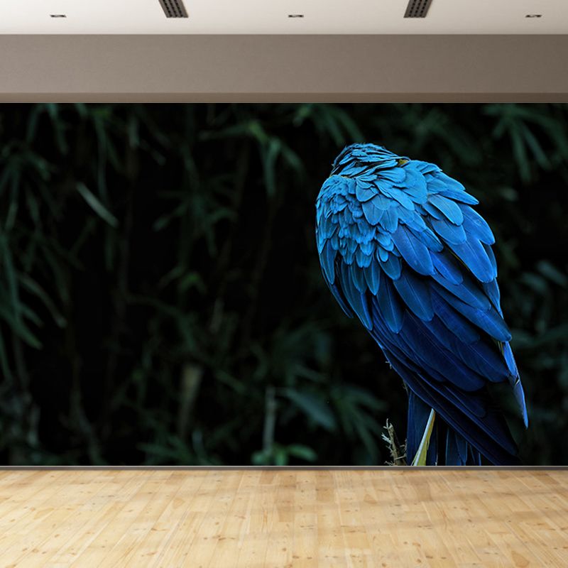 Contemporary Macaw Mural Soft Color Stain Resistant Wall Art for Living Room