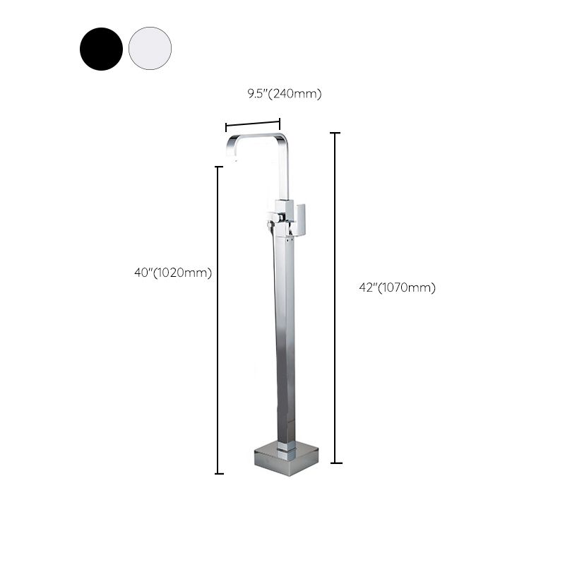Contemporary Freestanding Tub Filler Brass Tub Filler with Hand-shower