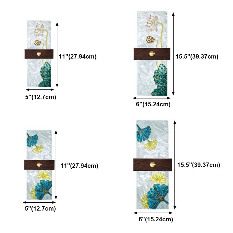 1-Light Wooden Wall Sconce Modern Simple Wall Mount Lamp with Acrylic Shade for Bedroom