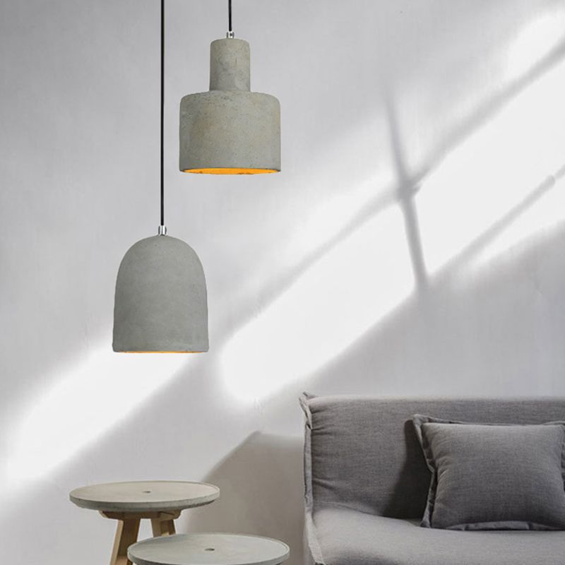 Modern Geometric Pendant Light Kit Cement 1 Light  Pendant Lamp