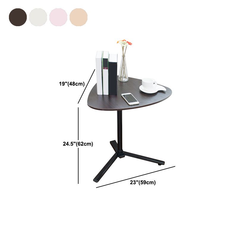 Contemporary Geometric Side End Table Metal Pedestal End Table