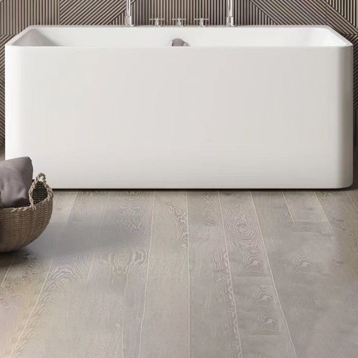 Rectangular Acrylic Soaking Bathtub Antique Finish Back to Wall Bath Tub