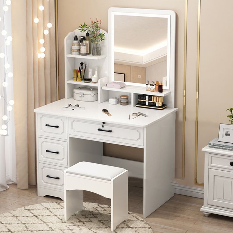 Mid-Century Modern Ottoman Rectangle Genuine Leather Pure Color Water Resistant Ottoman