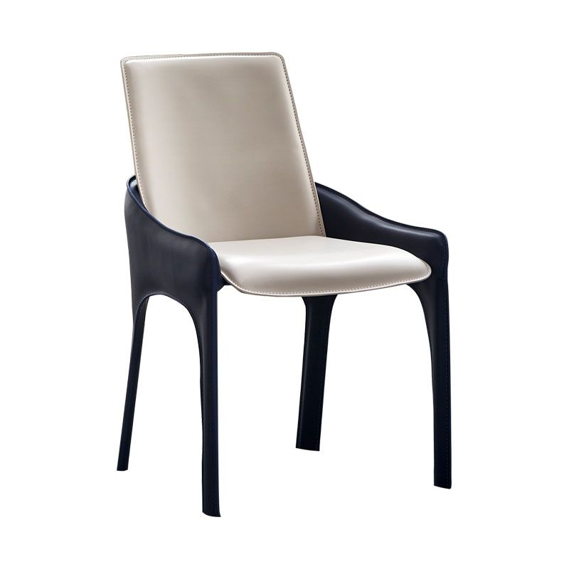 Restaurante de cuero Silla moderna Silla de comedor con respaldo sólido con brazo