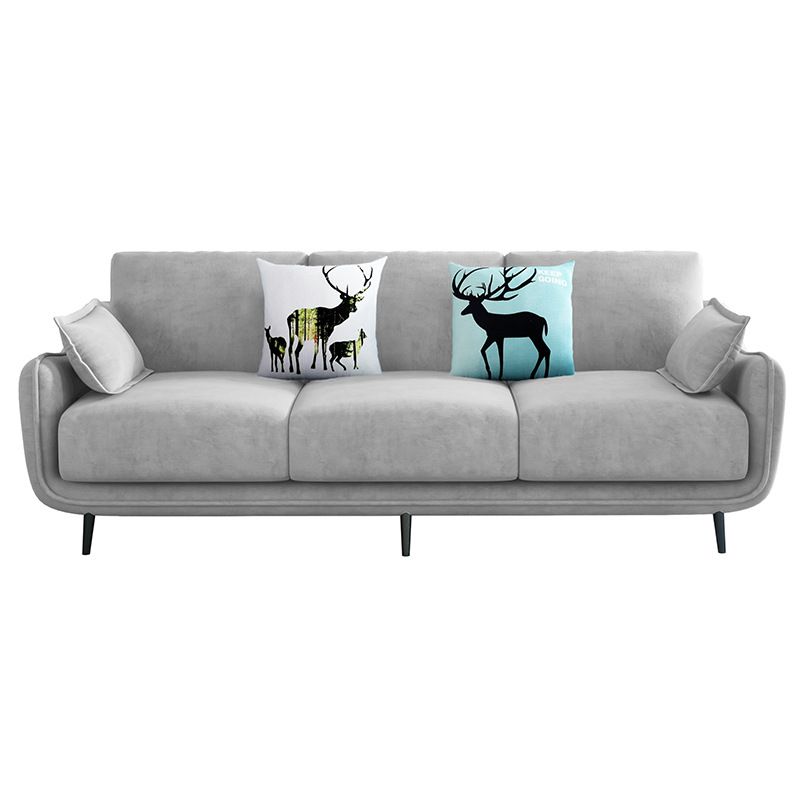 Pure Color Sofa Flared Arm Slipcovered Sofa for Room and Home