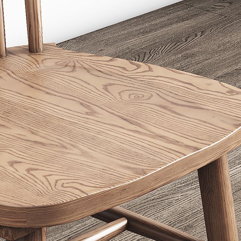 Solid Wood Side Chair Modern Slat Back Dining Chair for Home
