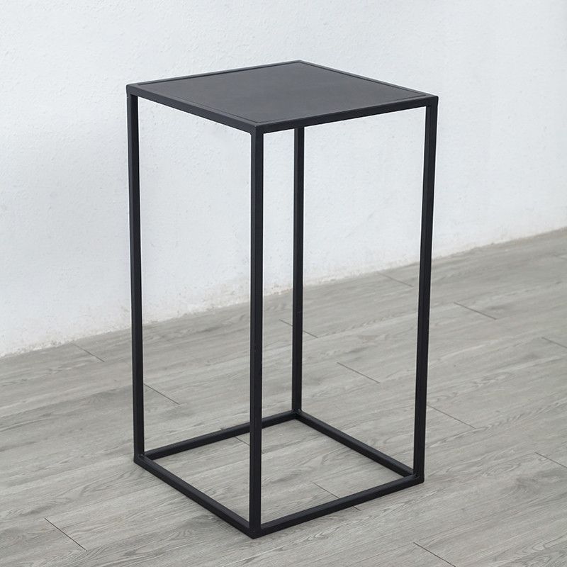 Mid-Century Metal End Slide Table Minimalist Frame Sofa Corner Table