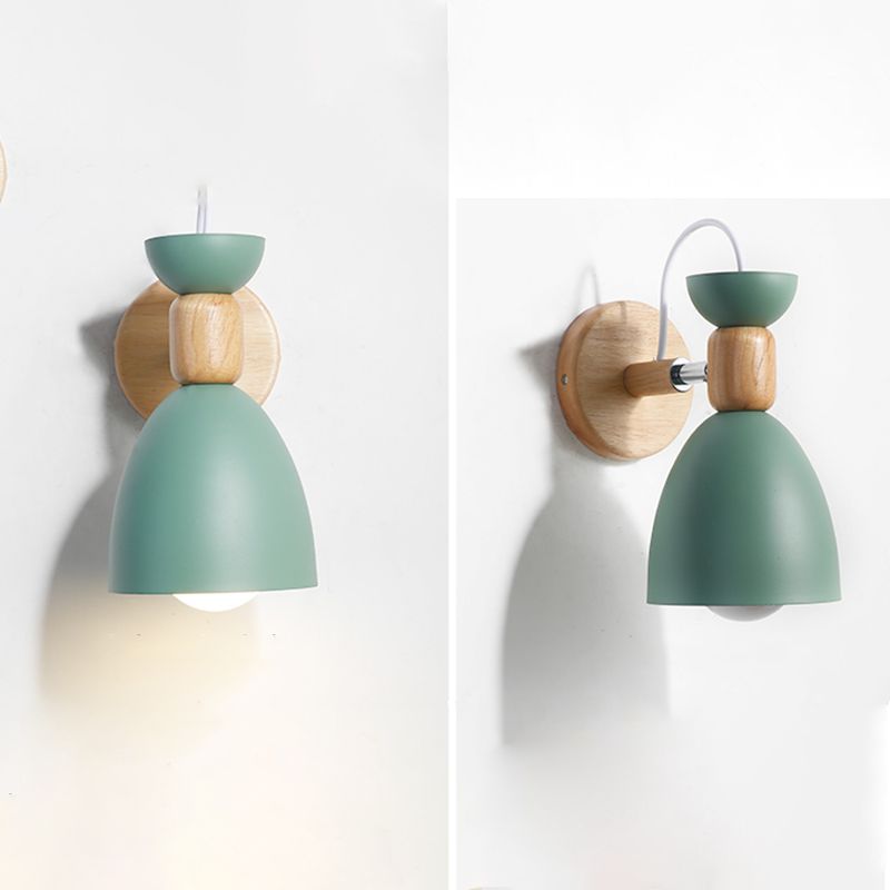 Lámpara de luz cónica de estilo nórdico de estilo de metal de la pared de la pared de la pared del dormitorio