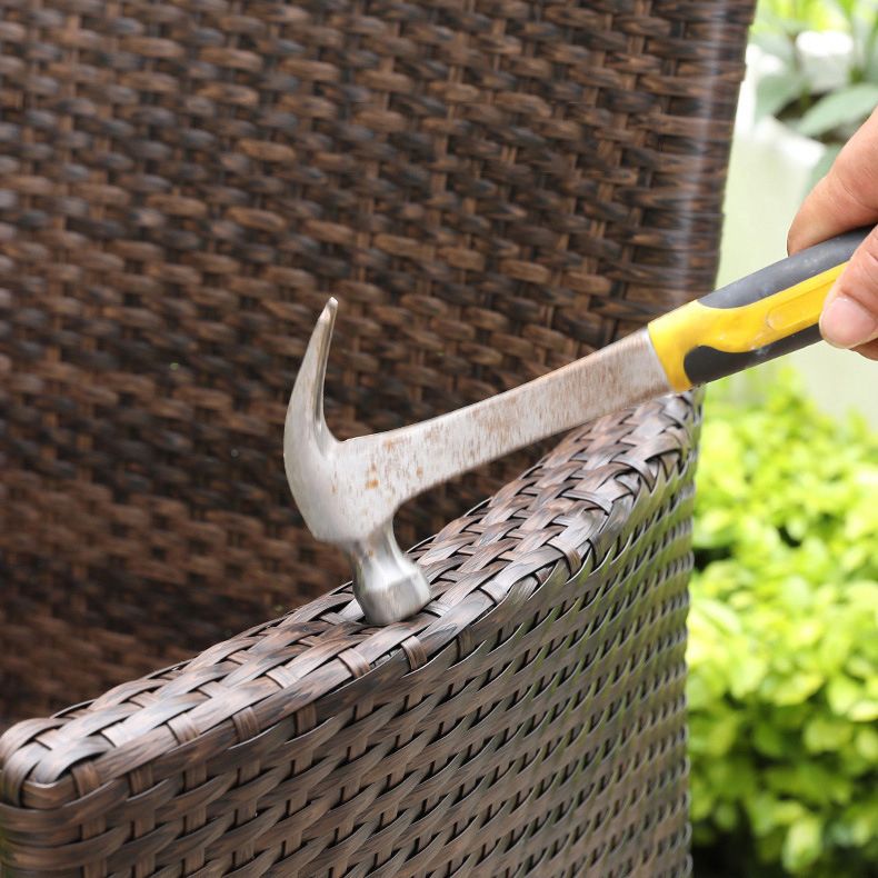 Modern Tempered Glass Outdoor Table Set 1/5/7 Pieces Bistro Table Set with Rat Base