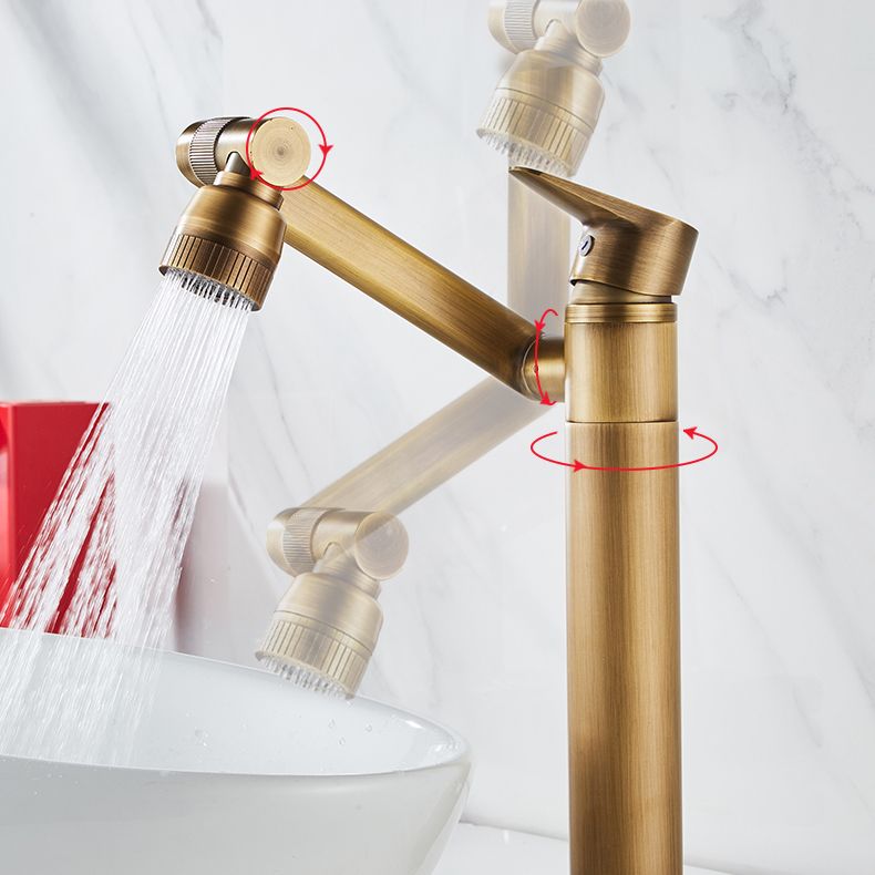 Vessel Sink Faucet Glam Style Single Lever Handle Faucets for Bathroom