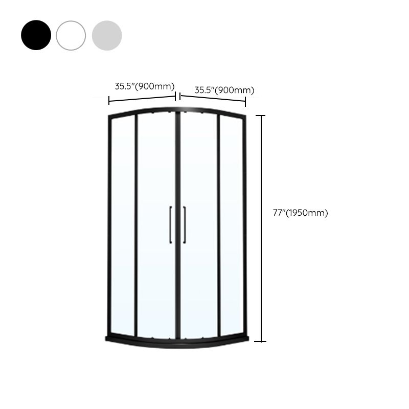 Framed Double Sliding Shower Enclosure Round Shower Enclosure