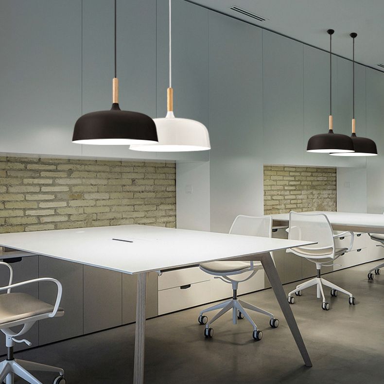 Moderne nordische einzelne hängende leichte Aluminiumkuppel -Makkaron -Hängelampe für Esszimmer